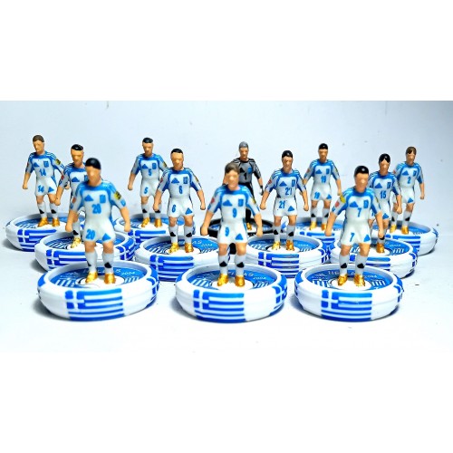 Subbuteo Andrew Table Soccer Greece European Champions 2004 on special WSB Professional bases